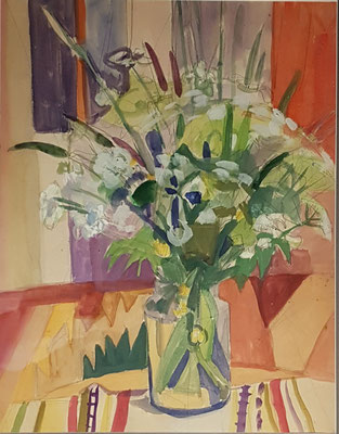 Bloemenvaas_3 (Den Haag, 1960), pastel, 49x36 cm