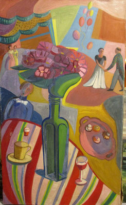 Réception (Den Haag, 1953), olieverf, 85x50 cm 