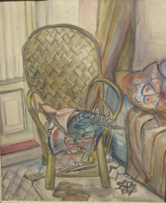 La chaise (Den Haag, ca. 1953), aquarel, 54x45 cm
