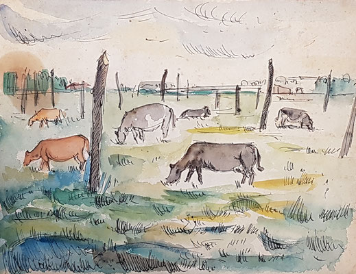  Weiland  Betuwe_2 (Tiel, 1942), aquarel en Oost-Indische inkt , 26x32 cm