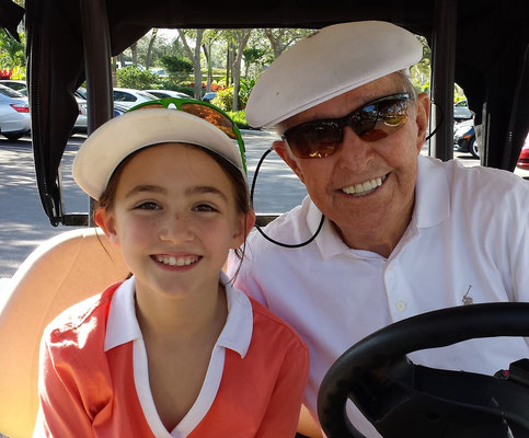 Lauren spends time with golf legend Bob Toski.