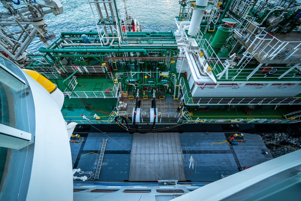 AIDAnova bei der LNG-Betankung | © AIDA Cruises