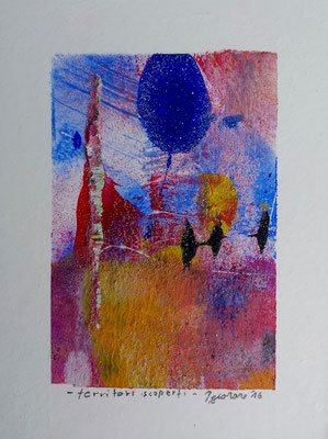 Territori scoperti, 2016, tecnica mista, 11 x 14,5 cm