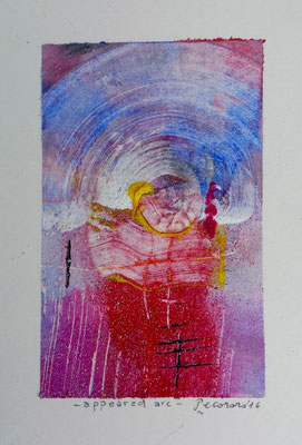 Appeared arc, 2016, tecnica mista, 10 x 14,5 cm