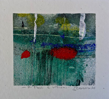 Riflessi e visioni, 2015, tecnica mista, 10 x 9,5 cm