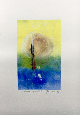 Libere spazialità, 2016, tecnica mista, carta 17,5 x 25 cm