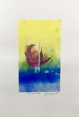 Libere spazialità, 2016, tecnica mista, carta 17,5 x 25 cm