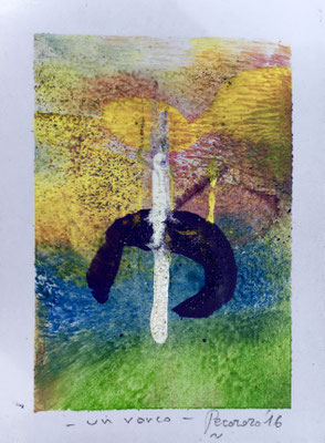 Un varco, 2016, tecnica mista, 8,5 x 11,5 cm