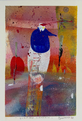 Guardiano silenzioso, 2016, tecnica mista, 13 x 19 cm