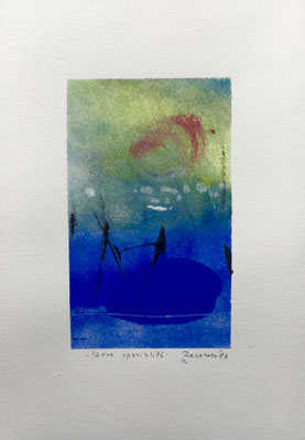 Libere spazialità, 2016, tecnica mista, carta 17,5 x 25 cm