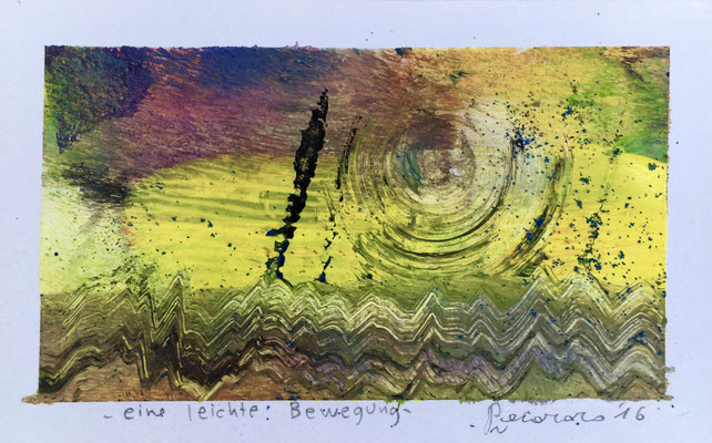 Eine leichte Bewegung, 2016, tecnica mista, 14,5 x 8,5 cm