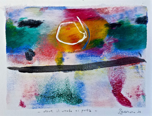 Dove il vento ci porta, 2015, tecnica mista, 16 x 12,5 cm