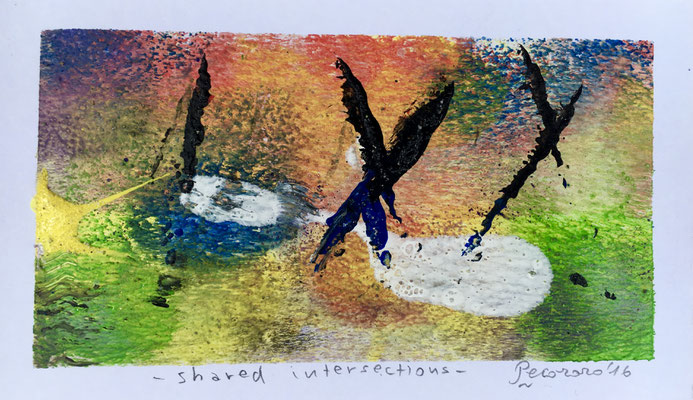 Shared intersections, 2016, tecnica mista, 14,5 x 8,5 cm