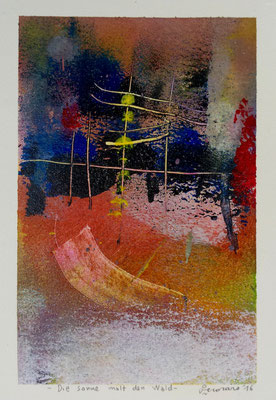 Die sonne malt den Wald, 2016, tecnica mista, 13 x 19 cm