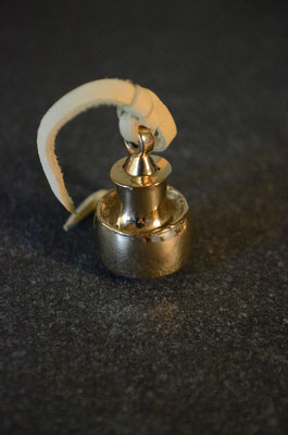 Bell #6 .                      Material : 響銅 . leather / Size : 47mm × 30mm