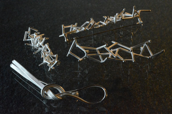 Brooch #1 .                      Material : silver 925 / Size : 70mm × 12mm