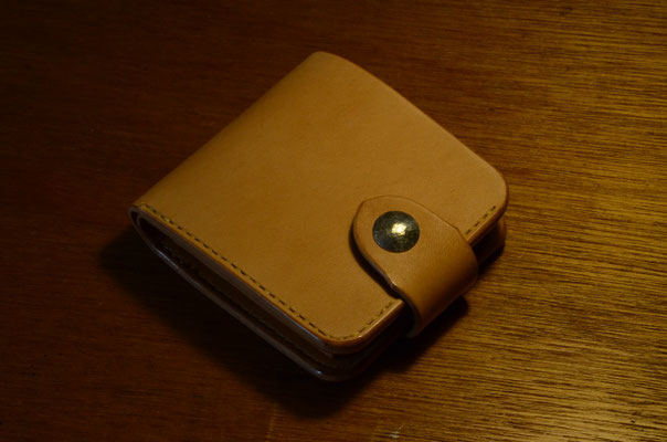 Short Wallet #3 .      Material : Hermann Oak Leather . silver950/ Size : 120mm × 100mm × T 20mm