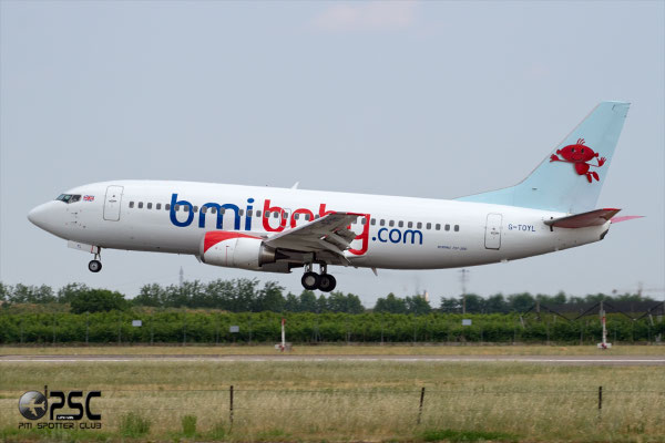 G-TOYL Boeing 737-36N 28594 3107 cfm56-3C1 BMI Baby "Rainbow Baby" 1999 @ Verona Villafranca © Piti Spotter Club Verona