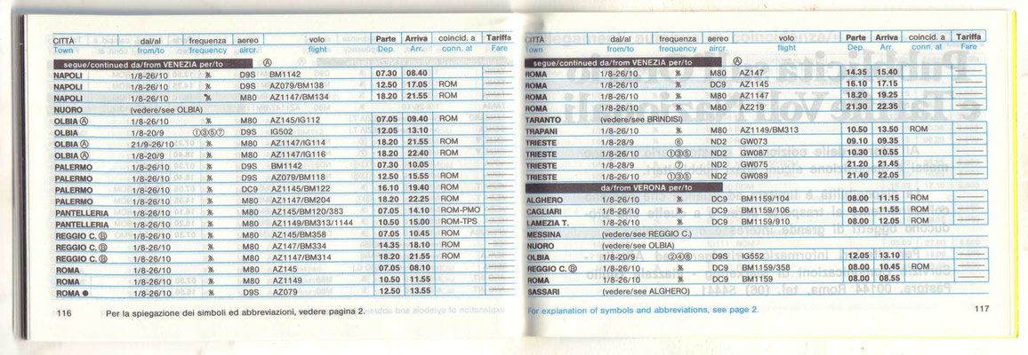 Credit: airline timetable images