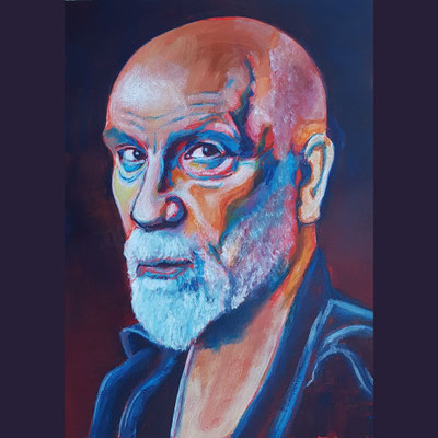 John Malkovich, Acryl auf Papier