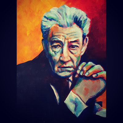 Sir Ian McKellen, Acryl auf Papier