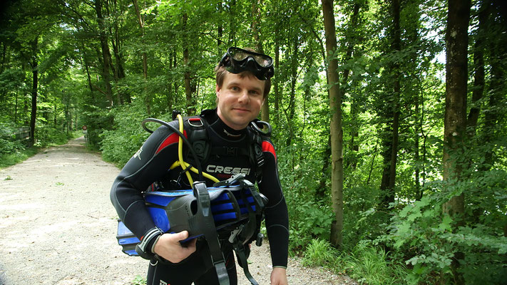 Tauchgang zu den Wandermuscheln. 