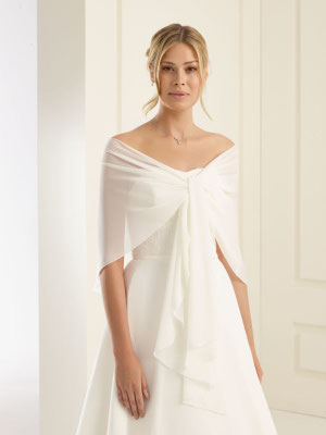 E13 - Chiffon - Fb. creme, weiß, blau, schwarz - Einheitsgröße
