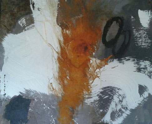Acryl und Rost auf Leinwand 100x120cm, nicht mehr erhältlich
