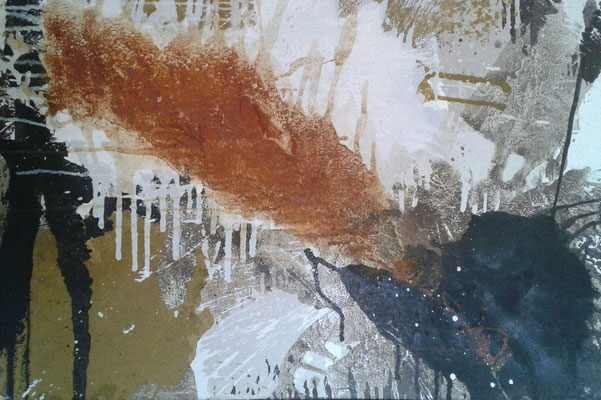 Acryl, Asche und Rost auf Leinwand 100x120cm, nicht mehr erhältlich