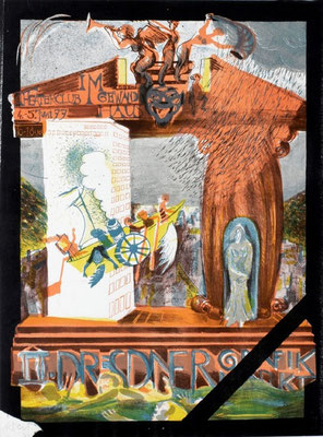 2. Dresdner Graphikmarkt Plakat mit Trauerflor - Andreas Dress