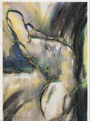 "Hingabe" 1990, Mischtechnik