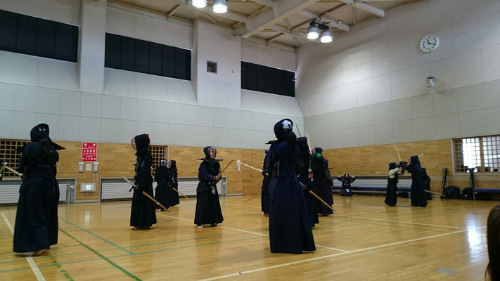 西区の3道場合同で稽古