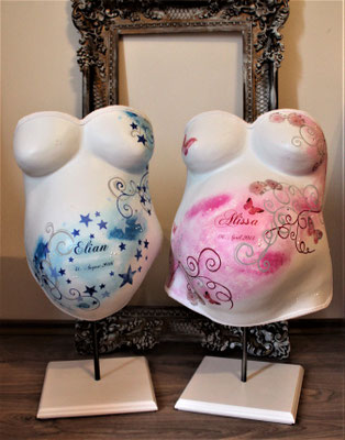 Babybauch Gipsabdruck Anjas Farbzauberland