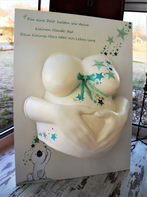 Babybauch Gipsabdruck Anjas Farbzauberland