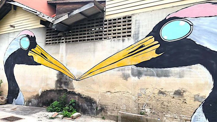 Uno dei murales sparsi nel centro di Hat Yai, Thailandia (photo by Gabriele Ferrando - LA MIA ASIA)