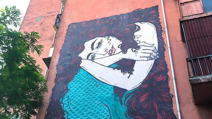 MERMAID, murales a Batumi (photo by Gabriele Ferrando - LA MIA ASIA)