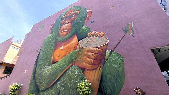 Uno dei murales sparsi nel centro di Hat Yai, Thailandia (photo by Gabriele Ferrando - LA MIA ASIA)