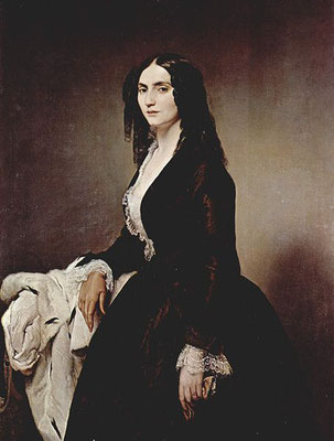 María de Chiriboga, baronesa de Villoslada. Por Francesco Hayez (1855).