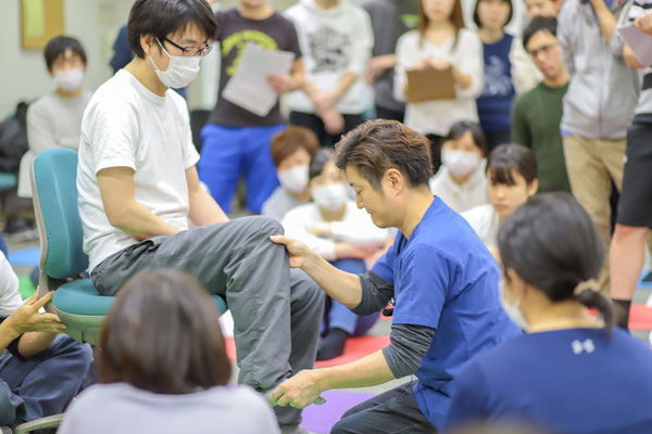 セミナー風景　中枢神経系・運動器系に対するハンドリングのポイント５