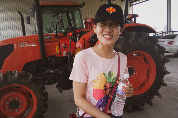 Our translator Lucy Xin, always in good mood.