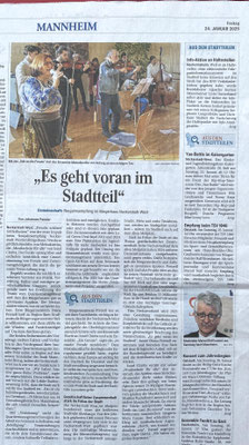 Mannheimer Morgen vom 24.01.2025: Neujahrsempfang in der Neckarstadt-West