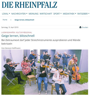 Zeitraumexit Rheinpfalz  13. April 2019