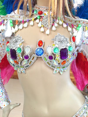 サンバ衣装 カベッサ ホワイト✖️ネイビー