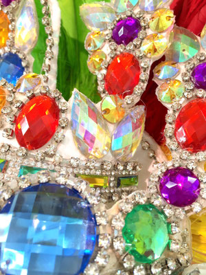 サンバ衣装（ホワイト&カラフル） - VDS FANTASIA