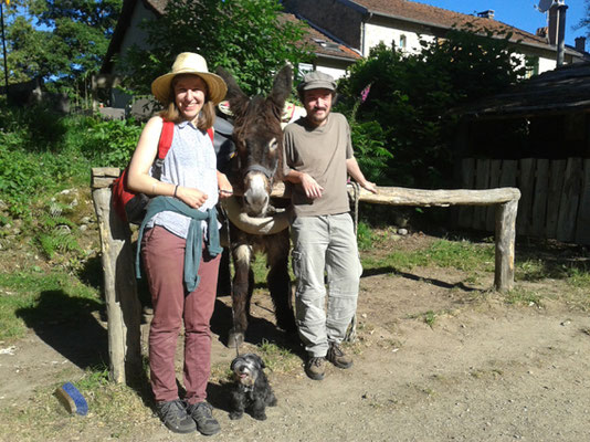 Hiking with a donkey in Limousin