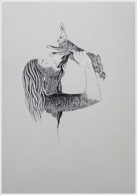 Bleistift auf Papier, 21 cm x 29,7 cm, - 2018 - " Natur "