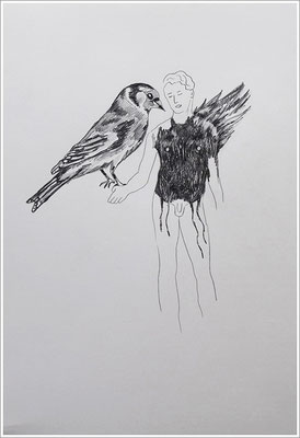 Bleistift auf Papier, 21 cm x 29,7 cm, - 2018 - " Natur "