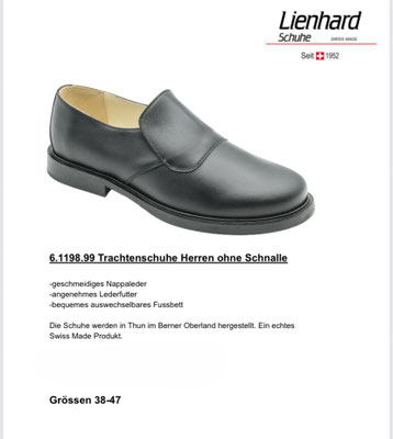 Trachtenschuhe Herren Swiss Made, Preis auf Anfrage