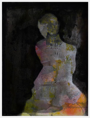 nude (Acryl, Tinte, Antik Metallic, Pastellkreide auf Papier, 250g/m², 24 x 32 cm)