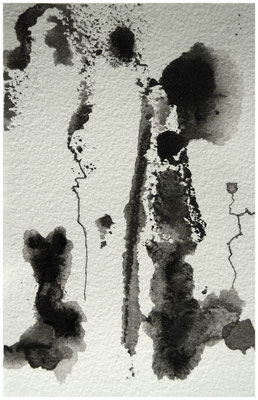sonntags (Acryl, Bleistift auf Aquarellpapier, 300g/m², 10 x 15 cm, von beschichtetem Karton gedruckt)